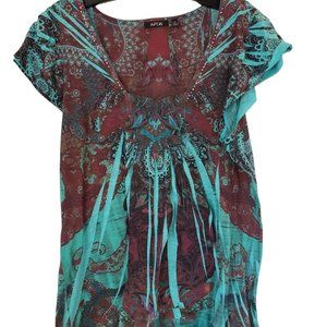 Womens APT.9 XL Turquoise Blouse